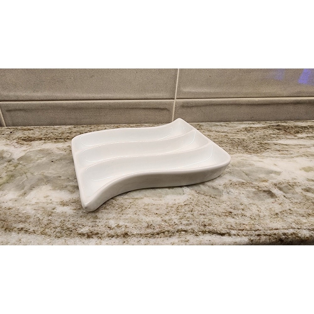Divided Appetizer‎ Dish, Porcelain- Oven & Microwave Safe- White